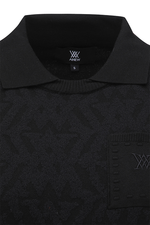 Women's FA Logo Pattern Sweater - Black