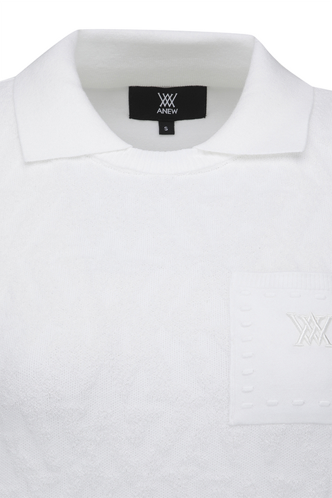 Women's FA Logo Pattern Sweater - White