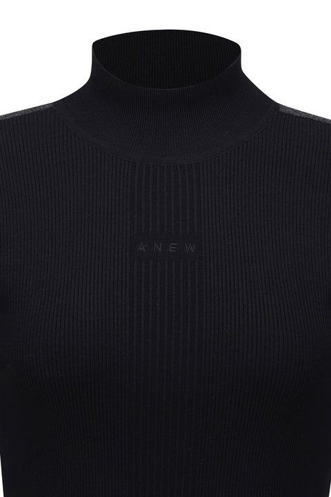 Women's FA Mock Neck Sweater - Black