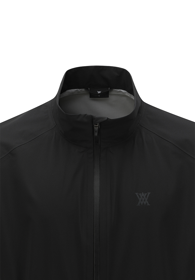 Men's Logo Half Zip Anorak - Black