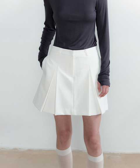 Anell Golf Clea Tuck Skirt - White