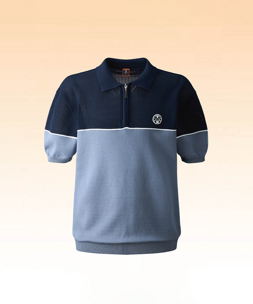 Men's Non-Clingy Perforated Cooling Half-Zip Knit - 3 Colors