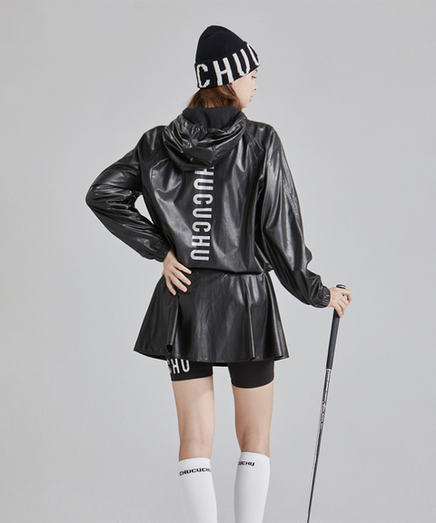 Glossy Full Skirt - Black