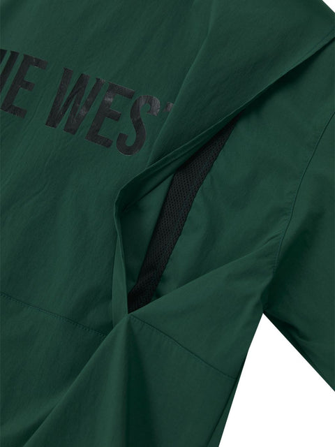 Jamie West Half Zip-up Ventilation Stand Collar P-Shirts - Green
