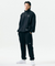 Jamie West High-Neck Half Zip-up Pocket Sweatshirts - Black