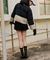 KANDINI Goose Down Wool-Blend Panel Jacket - Black