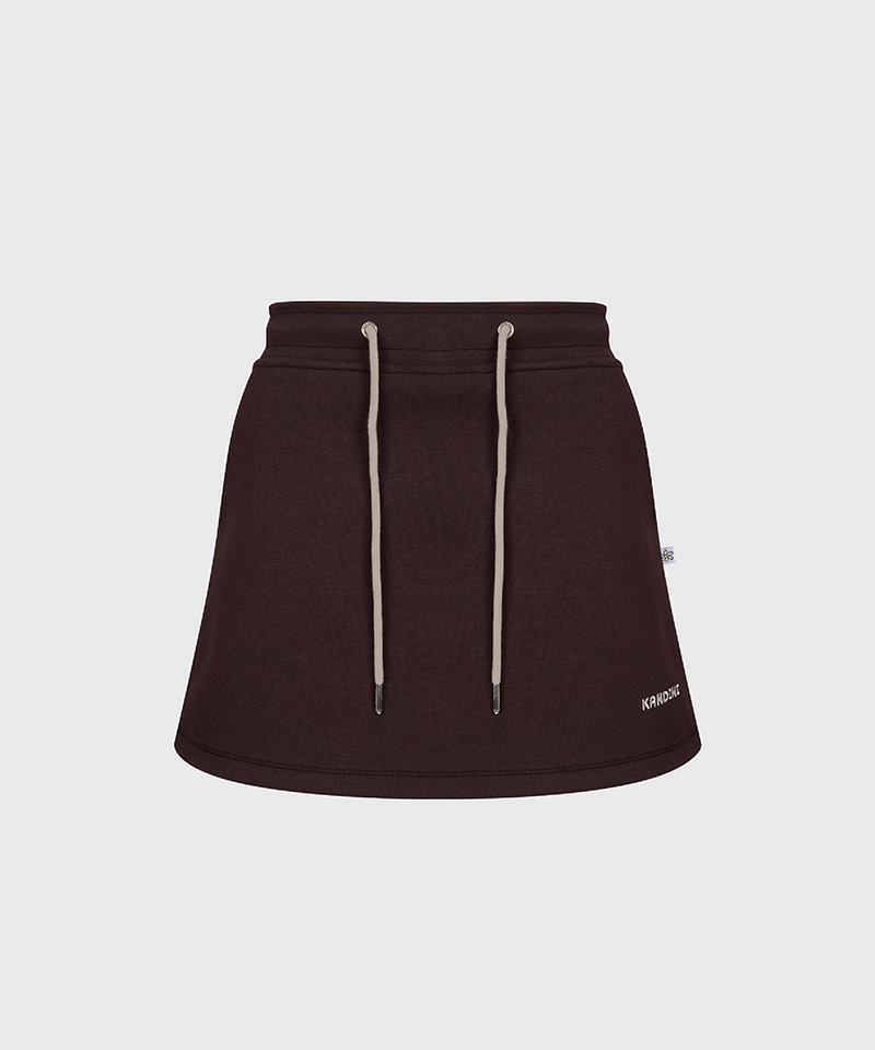 KANDINI Sweat Mini Skirt - Brown