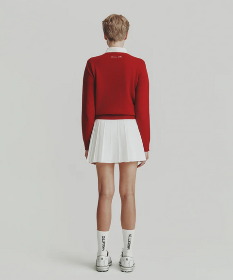 MCC Women's Argyle Crew Neck Sweater - Red