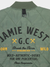 Jamie West Lettering Quilted Detachable Jumper - Green
