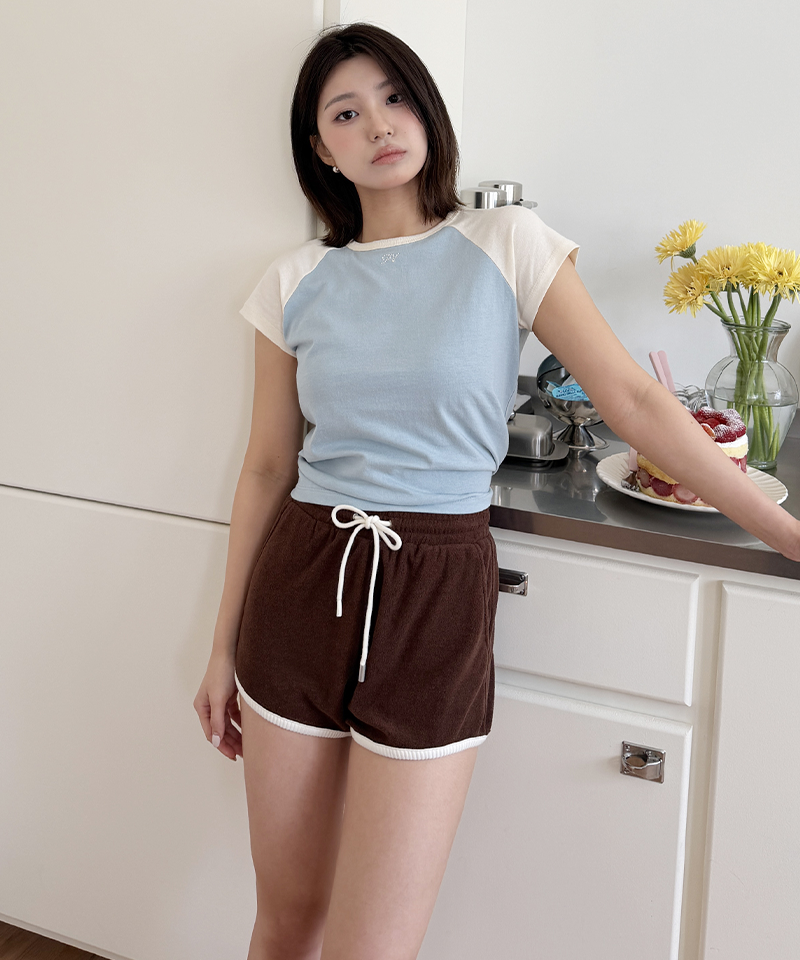 PIV'VEE Track Binding Shorts - Chocolate Brown