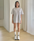 PIV'VEE Positive Sports Club Boxy T-Shirt - Snow Grey