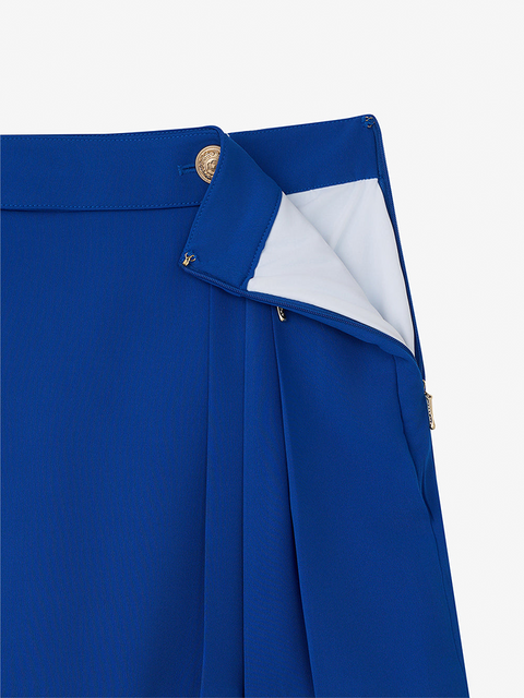 GFJ Golf Women's Double Pleat Layer Skirt - Blue