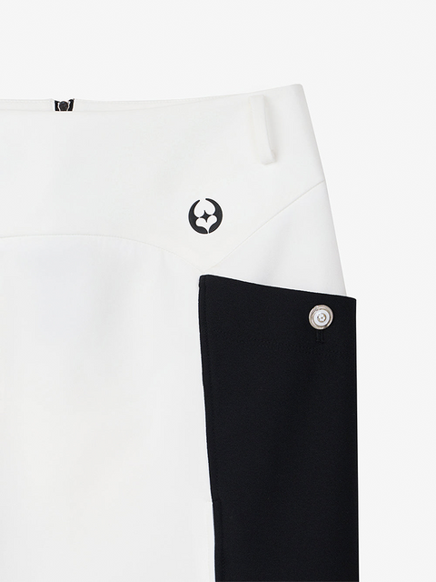 GFJ Golf Women's Side Open PK H Skirt - White