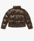 Goal Studio Women's Cropped Puffer Down Jacket - Dark Brown