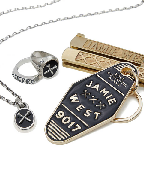 Jamie West X KK 9017 Hotel Keyring - Gold