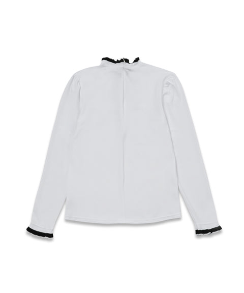 MACKY Golf: Daisy Puff Frill T-Shirt - White