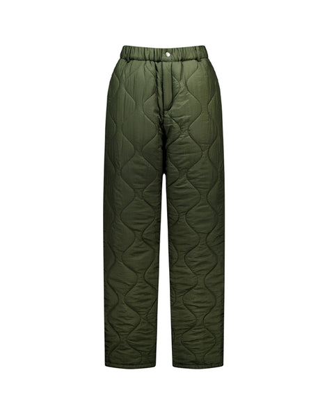 LE SONNET Quilted Pants - Khaki