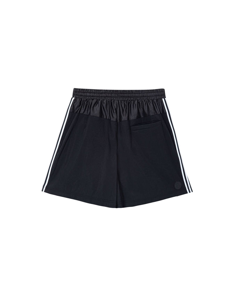 POSHERD Light Cool Stripe Banding Shorts - Black (UV blocking)