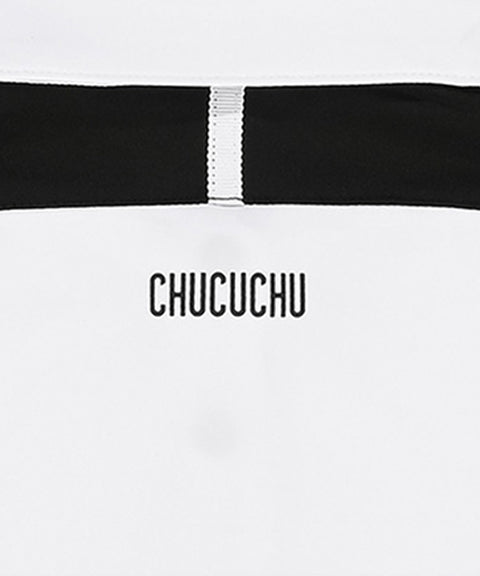 CHUCUCHU Shoulder Line Polo T-Shirt - White