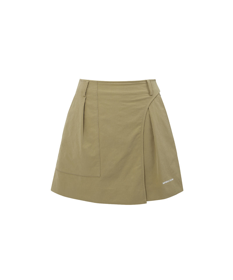 Monday Flow Volume Short Skirt - Beige