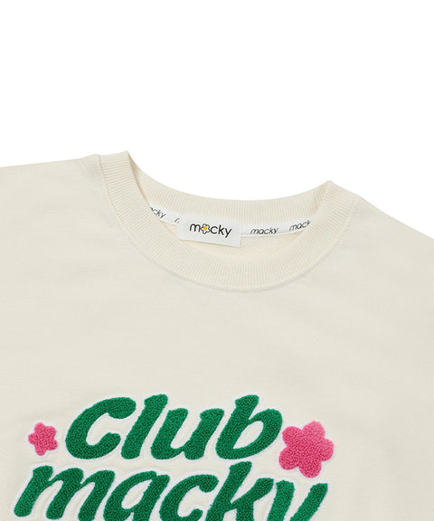 MACKY Golf: Flua Puff Sweatshirt - Ivory