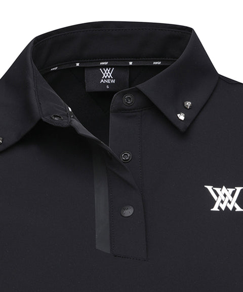 ANEW Golf Women's SM Logo Point Short T-Shirt - Black