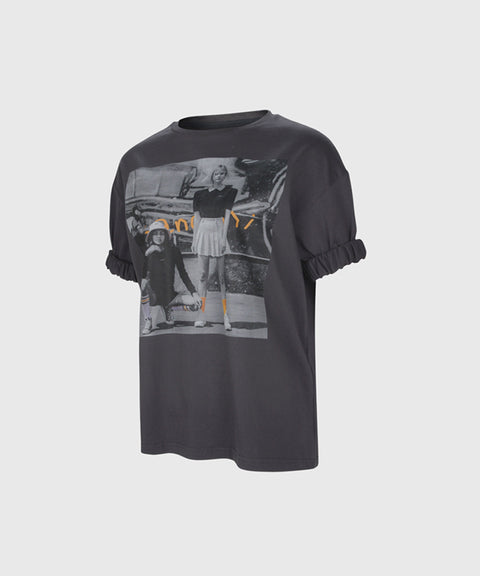 KANDINI Print T-Shirt - Charcoal