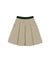 Haley Women's Logo Band Embroidered Quilted Flare Skirt - Beige