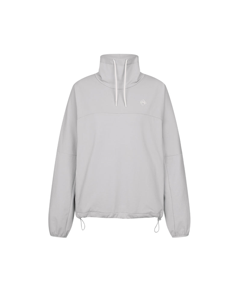 Monday Flow Soft Jersey Pullover Top - Light Grey