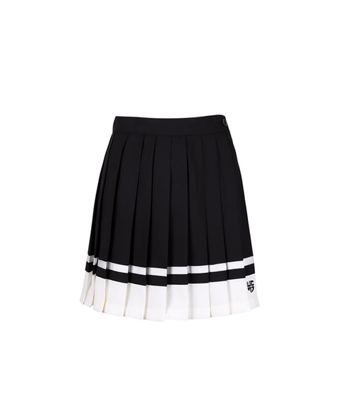 HENRY STUART Women's Color Pleated Skirt - Black