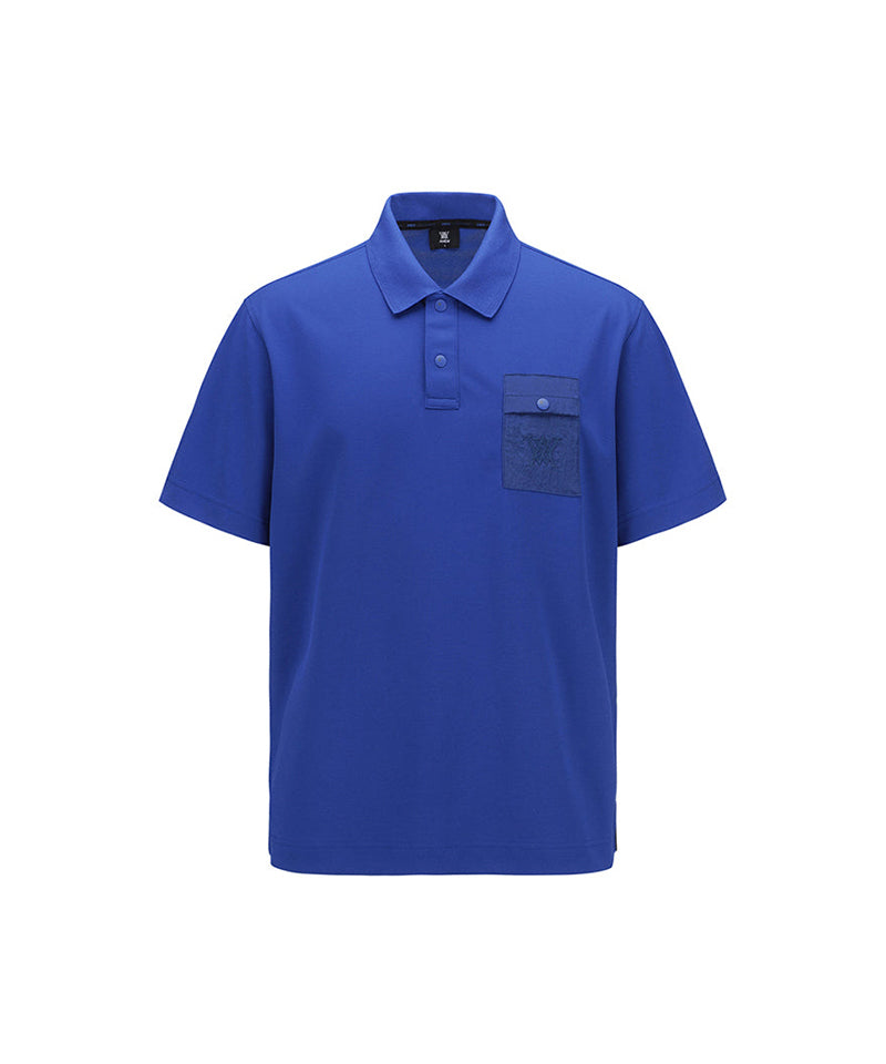Men's Pocket Detail Short T-Shirt - Royal Blue