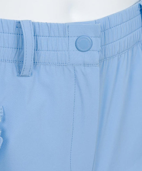 CREVE NINE: Multi-Pocket Point Anorak Shorts - Sky Blue