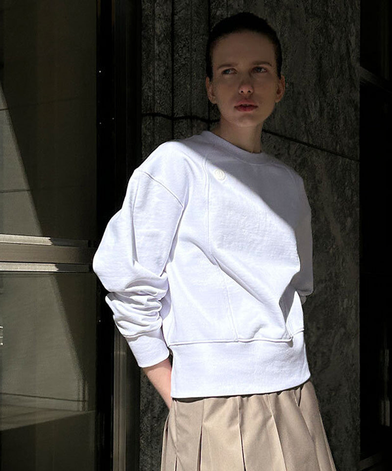 Anell Golf Stretch Combo Sweatshirt - White