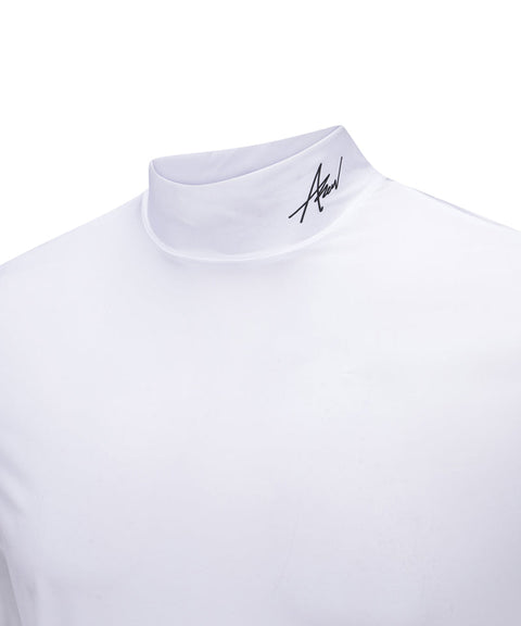 Men's Mock Neck Cooling Base Layer - White