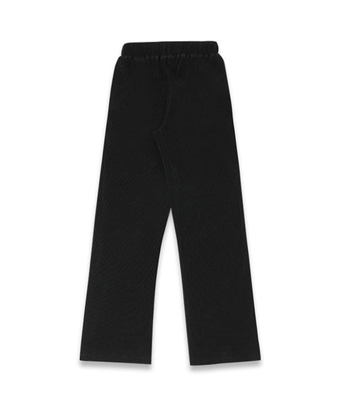 MACKY Golf: Pleate Slit Long Pants - Black