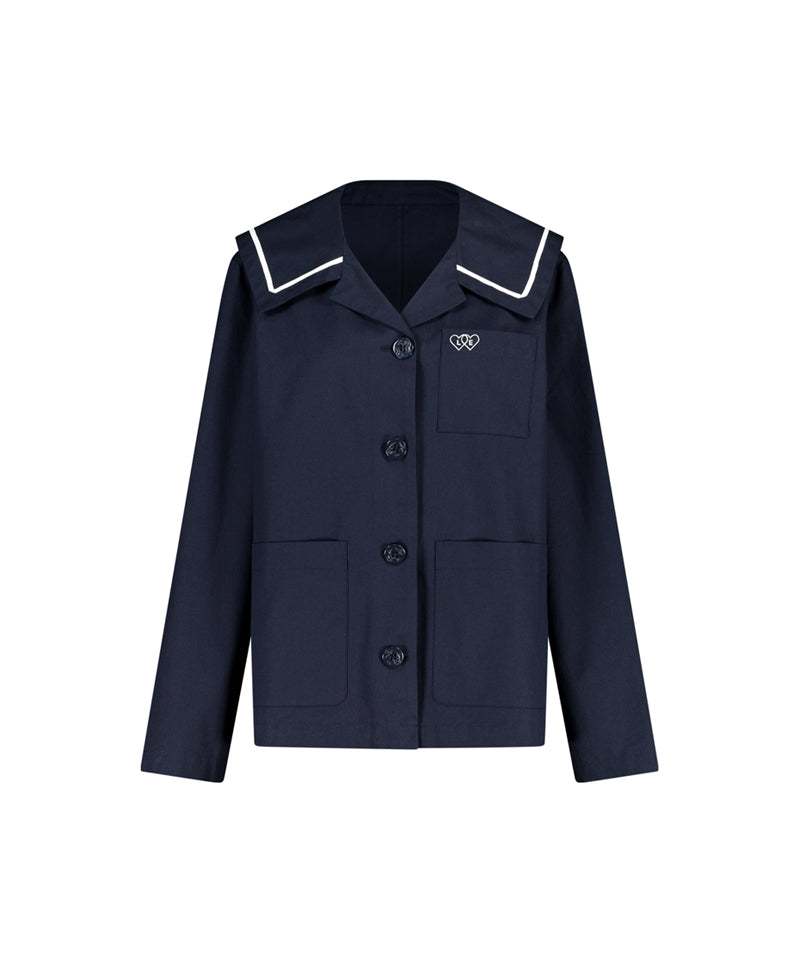 LE SONNET Sailor Marine Jacket - Navy
