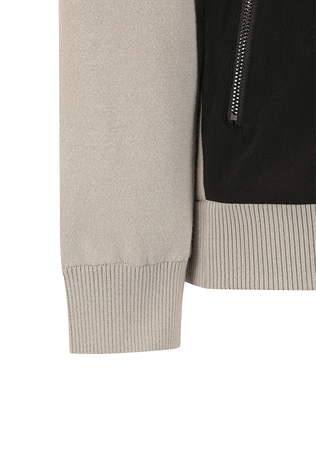 Men's Woven Hybrid Sweater Cardigan - Khaki Beige
