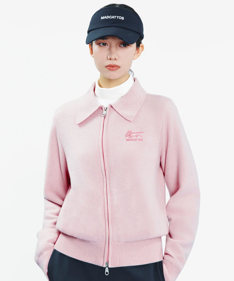 MCC Women's Windproof Knit Zip-Up Jacket - Pink