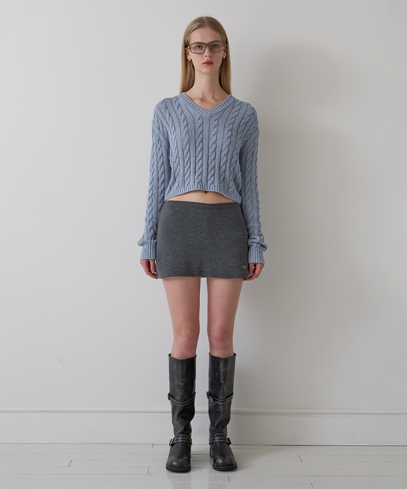 PIV'VEE Jersey Mini Skirtpants - Fuzzy Charcoal