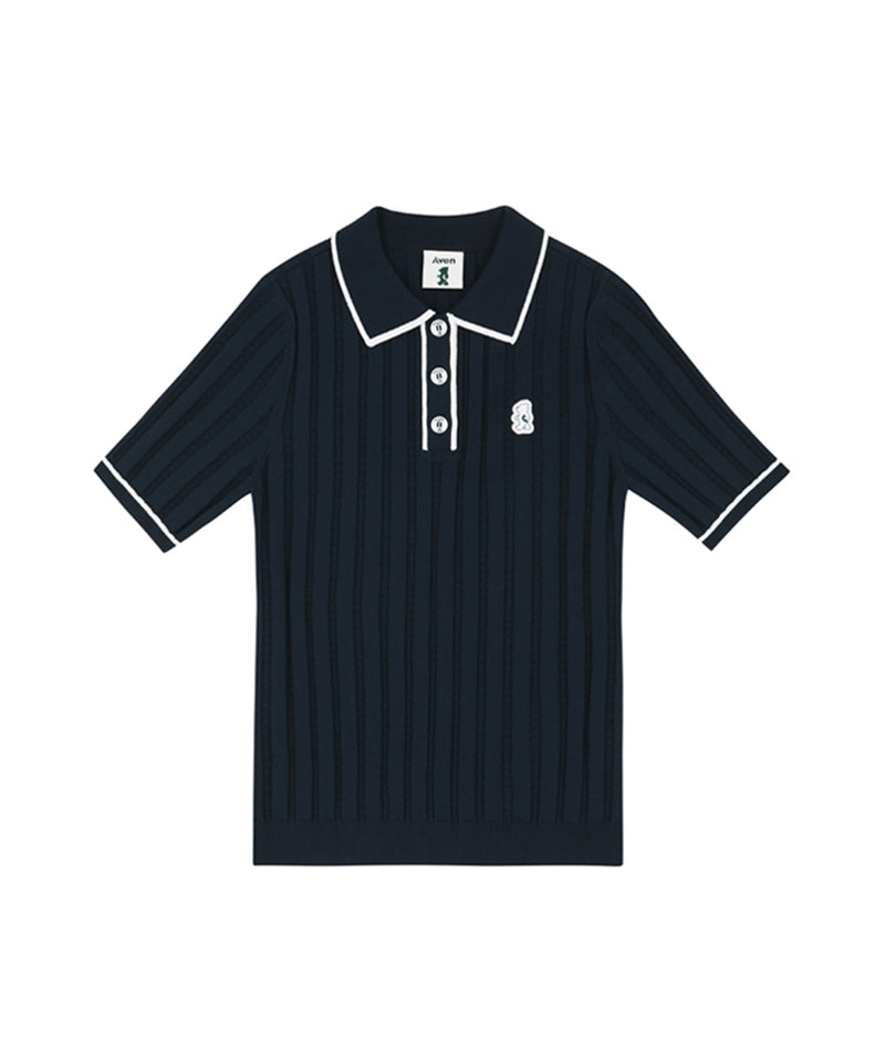 AVEN  Punching Half Knit - Navy