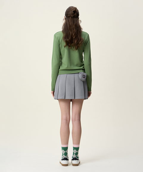 FORDI Argyle Knit Cardigan - Moss Green