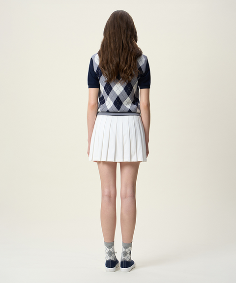 FORDI Argyle Knit Vest - Grey