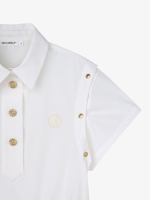 GFJ Golf Women's Detachable Short Sleeve - White