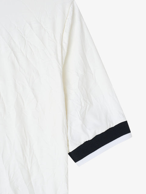 GFJ Golf Women's Pleated Polo - White
