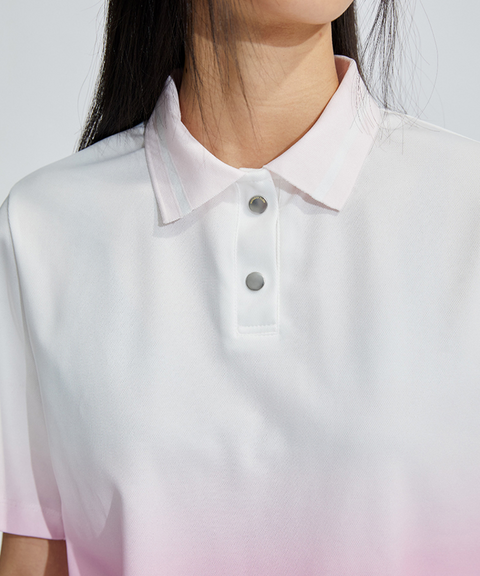 Monday Flow Gradient Cool Mesh Top - Pink