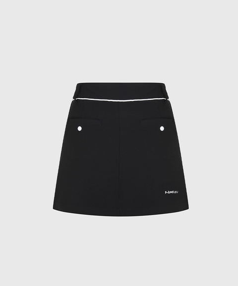 KANDINI H-Line Mini Skirt - Black
