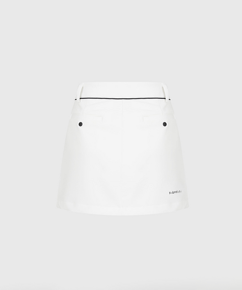 KANDINI H-Line Mini Skirt - White