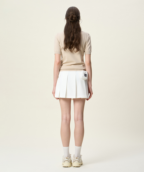 FORDI Collar short sleeve knit ver.2 - Beige