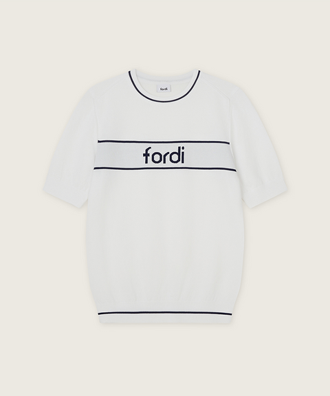 FORDI Loose Short Sleeve Knit - White