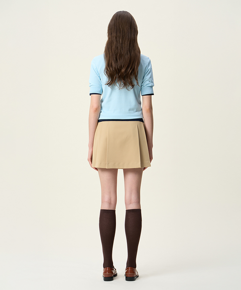 FORDI Loose Short Sleeve Knit - Baby Blue